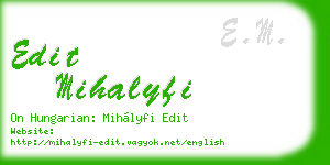 edit mihalyfi business card
