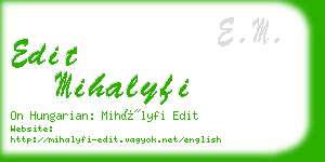 edit mihalyfi business card